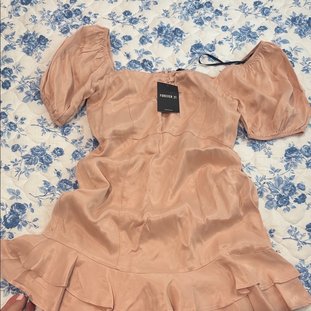 Forever 21 Blush Puff Sleeve Dress